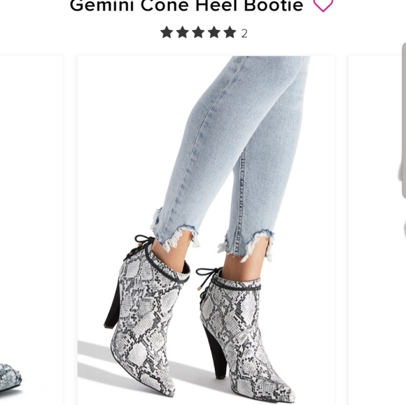 NEW Black and White Snake Bootie - Picture 5 of 5